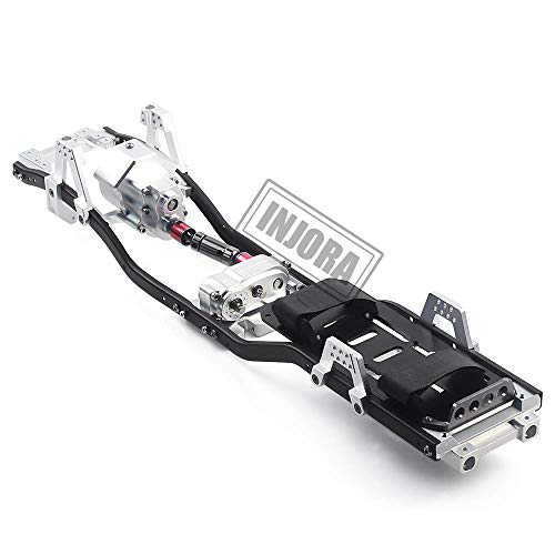 INJORA RC Marco 313mm Distancia Entre Ejes RC Frame RC Chassis with Gearbox RC Accesorios para 1:10 RC Crawler Axial SCX10 SCX10 II 90046