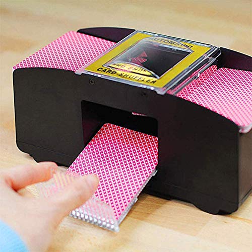 ISAKEN Mezclador de Cartas, Barajador de Carta Póker Automático Robot de Casino Máquina de Barajar, para Club Juego Familiar Divertido, Card Shuffler