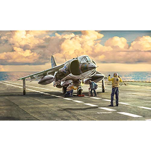 Italeri 1410S AV-8A Harrier-Maqueta de construcción (Escala 1:72), Color Plateado