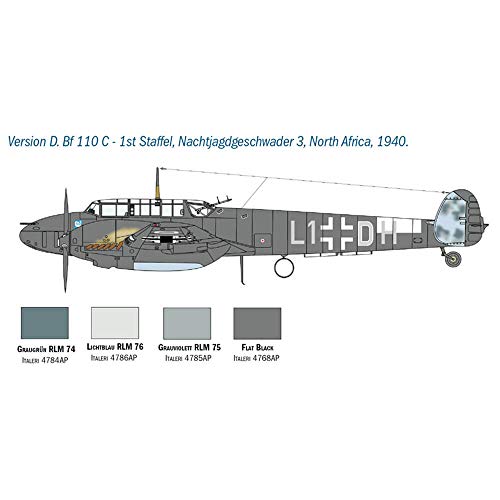 Italeri 2794S Messerschmitt BF 110 C-D - Maqueta (Escala 1:48)