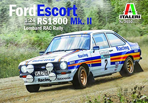 Italeri 3650 Modelo de plástico para Montar, Coche, Ford Escort RS 1800 MK.II Lombard Rac Rally, Modelo Kit, Escala 1:24