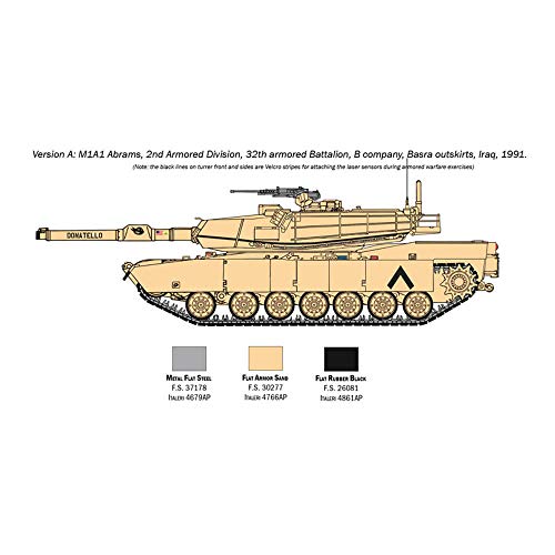 Italeri 510006571 Abrams M1 Abrams m. Crew (5) - Maqueta de construcción de maquetas, construcciones de Modelo, Manualidades, Hobby, Pegado, Kit de construcción de plástico, detallado, sin Pintar