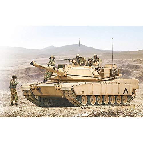 Italeri 510006571 Abrams M1 Abrams m. Crew (5) - Maqueta de construcción de maquetas, construcciones de Modelo, Manualidades, Hobby, Pegado, Kit de construcción de plástico, detallado, sin Pintar