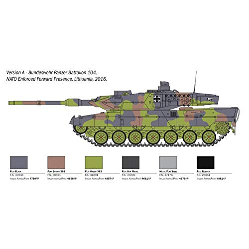 Italeri 6567S 6567S-1:35 Leopard 2A6 - Maqueta de construcción de maqueta (construcción de Modelos, Manualidades, aficiones, Pegamento, Kit de Montaje de plástico, sin lacar)