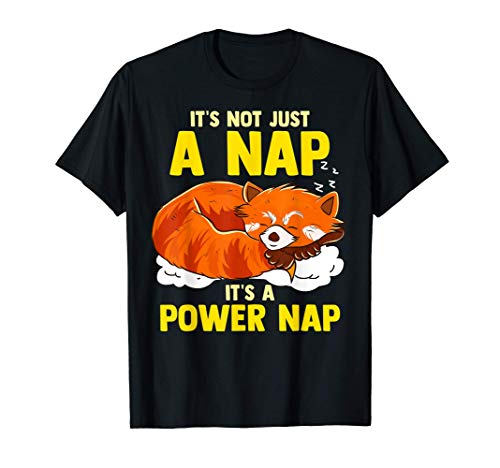 It's Not Just a Nap, It's a Power Nap Cute Sleepy Red Panda Camiseta