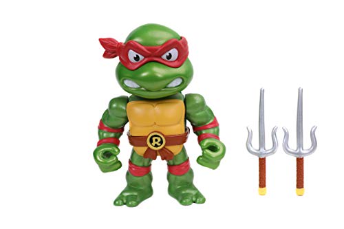 Jada Figura Raphael de Tortugas Ninja, Articulada, 10 cm, Realizada en Metal Fundido a Presión, 100% Licencia Oficial, Coleccionismo, para Niños a Partir de 8 Años y Adultos, Multicolor (253283001)