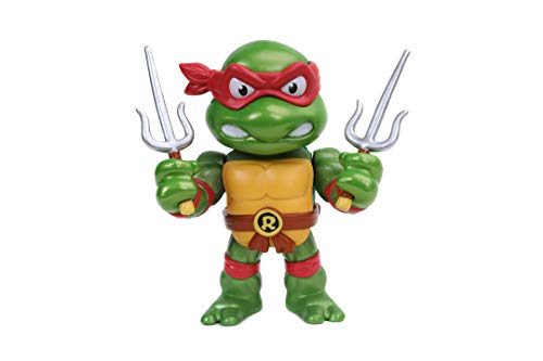 Jada Figura Raphael de Tortugas Ninja, Articulada, 10 cm, Realizada en Metal Fundido a Presión, 100% Licencia Oficial, Coleccionismo, para Niños a Partir de 8 Años y Adultos, Multicolor (253283001)