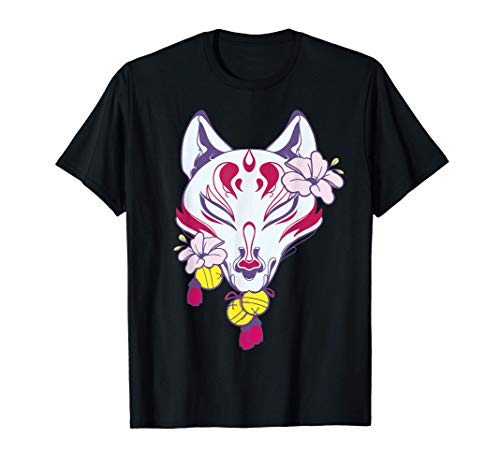 Japon Kitsune Máscara | Japones Anime | Kawaii Anime Otaku Camiseta