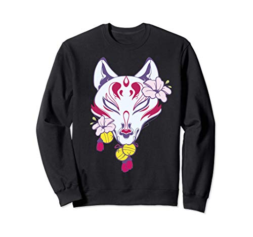 Japon Kitsune Máscara | Japones Anime | Kawaii Anime Otaku Sudadera