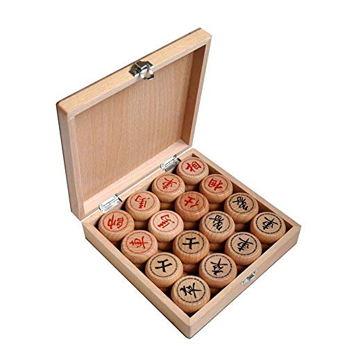 JHSHENGSHI Juego de ajedrez Chino de Madera Juego de Viaje Juego de ajedrez de Madera