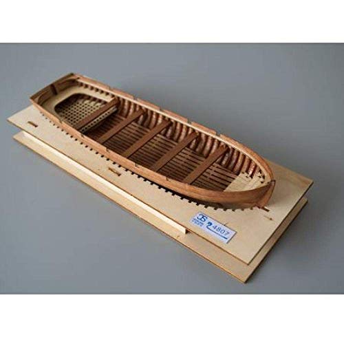 JHSHENGSHI Modelo de Barco Decoraciones para Sala de Estar Chem Velero Modelo Escala 1:48 Kit de Modelo de Bote Salvavidas de Madera Cortado con láser Modelo de Bote Salvavidas de Lanzamiento