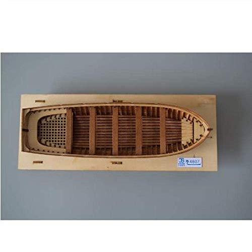 JHSHENGSHI Modelo de Barco Decoraciones para Sala de Estar Modelo de velero químico 1/48 Kits de Modelo de Bote Salvavidas de Madera Maciza Modelo de Bote Salvavidas de Lanzamiento para Regal