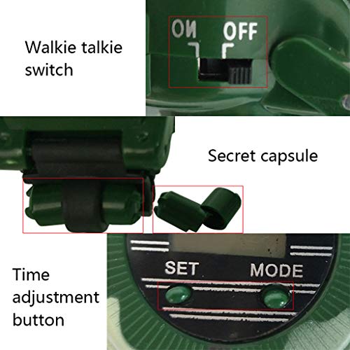 jieGorge Juguete Educativo, Reloj Walkie Talkies para niños, transceptor de Radio bidireccional de Largo Alcance, 7 en 1, Juguetes y Pasatiempos (como se Muestra)