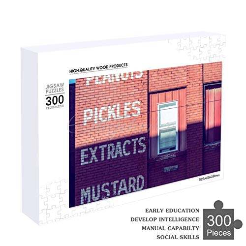 Jigsaw Puzzles 300 Pieces for Adults, Large Piece Puzzle Kitchen Old Warehouse Buildings West Bottoms Warehouse District Kansas City Mo E64 Fun Game Toys Birthday Gifts Fit Together