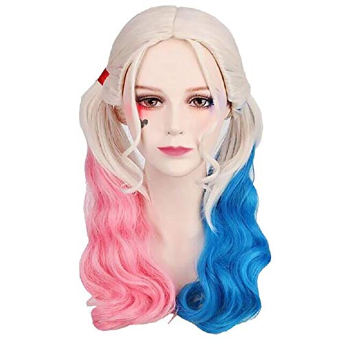 JOJO STYLE Suicide Squad Harleen Quinzel Cosplay Disfraz Cosplay Trajes Anime Adecuado para Carnaval De Halloween (Juego De 10 Piezas/Peluca/Juego De 3 Piezas/Accesorios),10 Piece Set,M