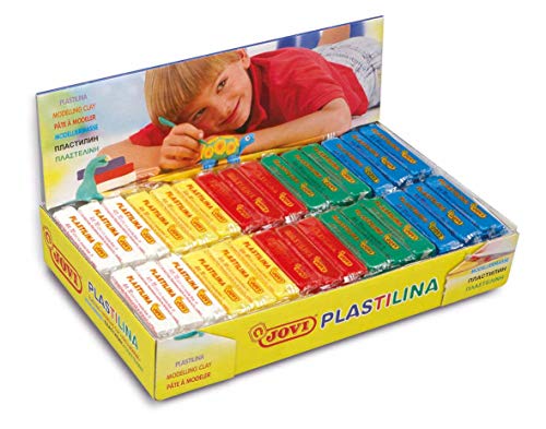 Jovi Caja de plastilina, 30 Pastillas 50 g básicos, 6 x 5 Colores (70B)