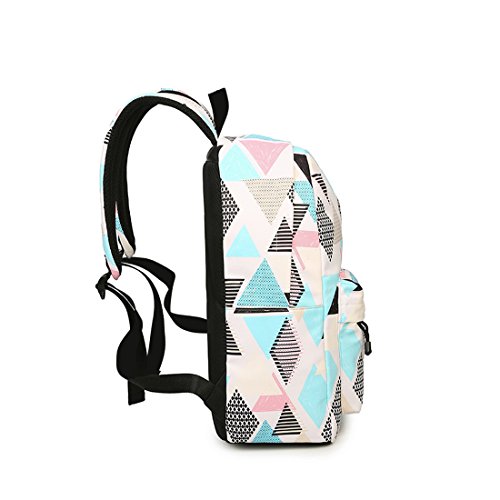 Joymoze Cartera Escolar para Niñas Impermeable - Linda Mochila para el Instituto - Mochila de Diario para Mujeres Rombo