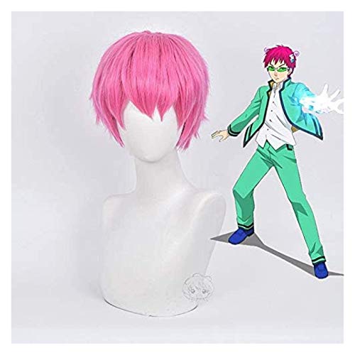 JPSOUP El Anime de Vida catastrófica de Saiki sintético K. Saiki Kusuo Peluca Cosplay Corta del Partido de Halloween de Pelo Juegos de rol Pelucas