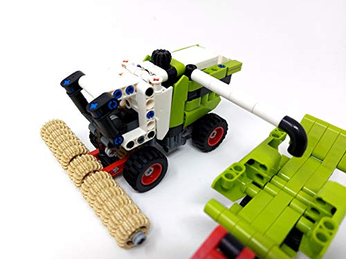 Juego de 448 bloques de construcción para tractor con remolque y maquinaria agrícola.