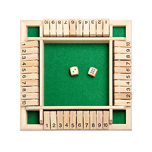 Juego De Cartas Con Tapa De Cuatro Lados Juego De Números Juguetes Juego De Mesa De Madera Juego De Dados De Juguete Educativo Interesante Juego De Juego De Ocio Adecuado Para Todas Las Edades