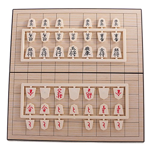 Juegos De Juego De Viaje De Shogi De Ajedrez Japonés con Tablero Magnético De 9.5 Pulgadas Y Piezas De Juego Completo