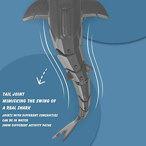 Juguete de barco de tiburón con mando a distancia, 2,4 GHz, juguete submarino de tiburón, juguete de barco de tiburón, para piscina, tiburón de carreras eléctricas