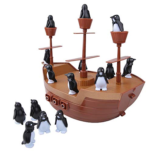 Juguete de juego de cerebro interactivo, juguete de equilibrio, juego de barco de equilibrio, juguete de barco pirata de intelecto fácil para niños, mini regalo para fiesta