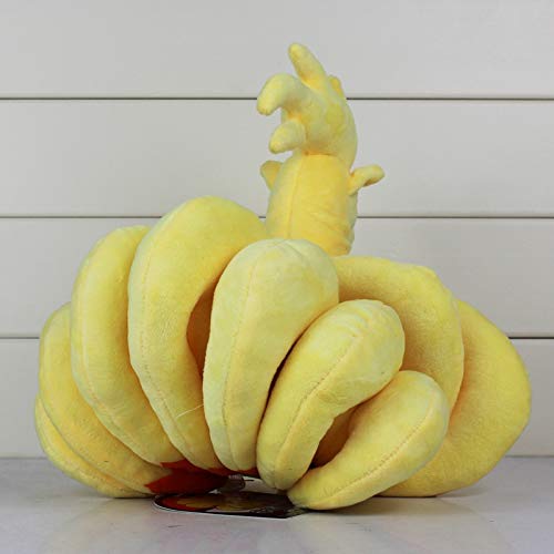 Juguete de Peluche 23 Cm Anime New Sitting Nine Dicks Ninetales Cartoon Toys Animales Yellow Fox Plush Dolls Plush Brinquedo Regalo De Los Niños