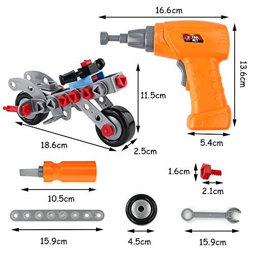 Juguetes Montessori Construcciones para Niños DIY Coches de Juguetes 3D Creativo Bloques de Construcción Juegos de Construccion Juguetes Educativos Niños Niñas 3 4 5 6 Años (113 Piezas)