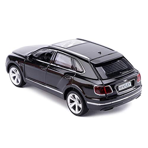 KaKaDz Wei KKD Escala Modelo Simulación Vehículo Modelo de Coche Negro Bentley Bentayga 1:32 Modelo de Coche de simulación de Coche de aleación de niños Juguetes de Sonido y luz Tire hacia atrás