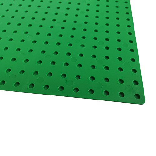 Katara 1741 Placas de Construcción 8 Pcs - 13x13cm / Pernos 16x16 Compatible con Lego, Sluban, Papimax, Q-Bricks, Verde