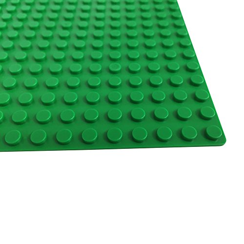 Katara 1741 Placas de Construcción 8 Pcs - 13x13cm / Pernos 16x16 Compatible con Lego, Sluban, Papimax, Q-Bricks, Verde