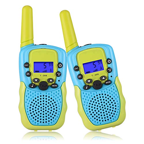 Kearui Juguetes para Niños de 3-8 Años,Walkie Talkie para Niños 8 Canales LCD Pantalla VOX Larga Distancia 3KM,Regalos para Niños o Niñas de 3 a12 Años