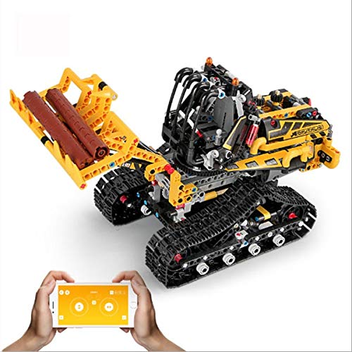 Kedorle Bulldozer ensambla Bloques de Juguete Juego de Cargador de Juguete (827 Piezas) RC Vehículo de Juguete Recargable eléctrico Bigfoot Truck High Patrimonio RC Coche de Juguete