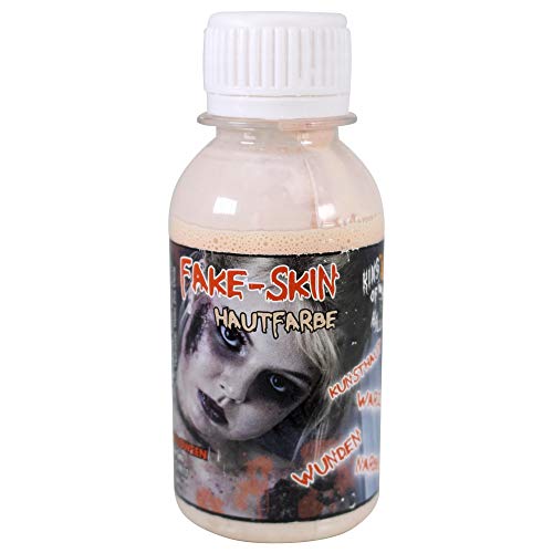 King of Halloween Leche de látex, Tonos de Piel, Piel Artificial, 100 ml, para Hacer heridas y Cicatrices-Zombie-Halloween-FX Maquillaje