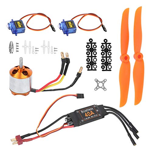 Kit de Helicóptero RC, 40A ESC 2300KV Motor sin Escobillas 9G Micro Servo y Hélice para Helicóptero de Avión RC(2300KV Motor+40A ESC+9G Servo+Propeller)