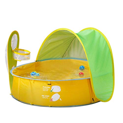 Kitabetty Pop Up Baby Beach Carpa, Refugio para el sol portátil Protección UV Baby Pool Carpa Beach Canopy Carpa para bebés Niños Juego al aire libre en el interior