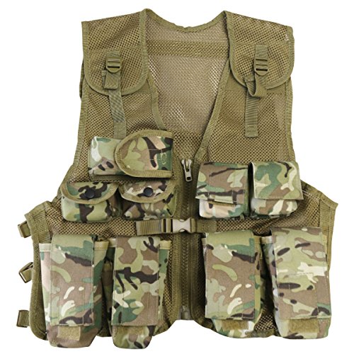 Kombat UK BTP Assault Vest + Juego de Casco, Infantil, Diseño británico, Talla única