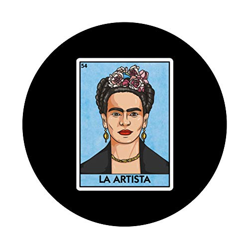 La Artista Lotería mexicana bingo - tarjeta Artista Femenina PopSockets PopGrip: Agarre intercambiable para Teléfonos y Tabletas