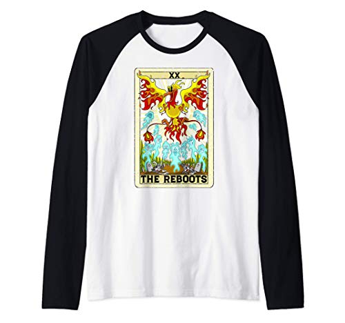 La carta del tarot de El Juicio. Phoenix Reboots cartoons Camiseta Manga Raglan