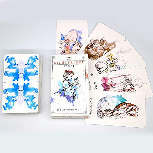 La Cubierta de Cartas de Tarot Linestrider Mundos Siolo Thompson Divining esotérica Nuevo Baile para Principiantes Dos de Encontrar Tarocchi 78 Tarjeta Mystery Familia Fiesta Tarjetas de Juego