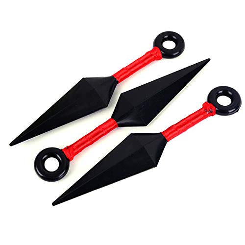 LACKINGONE Naruto, portátil, plástico, Grande, Kunai, Cuchillos para lanzar, dardo japonés, Accesorios para Cosplay de Ninja