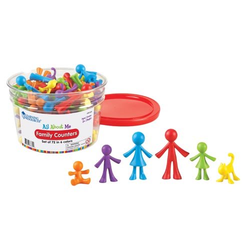 Learning Resources- Figuras de la Familia All About, Bolsa de 24, Color (LER3660) , color, modelo surtido