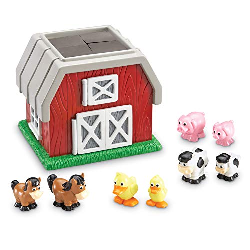 Learning Resources- Granja para esconder Animales Hide and Go Moo, Juego de 9, Color (LER8922) , color, modelo surtido