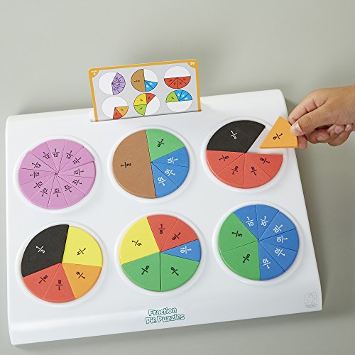 Learning Resources- Puzles de fracciones Fraction Pie, Color (EI-8445) , color/modelo surtido