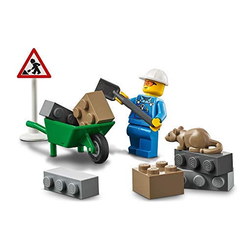 LEGO 60284 City Vehículo de Obras en Carretera Juguete de Cargadora Frontal con Pala, Excavadora para Niños y Niñas a Partir de 4 Años