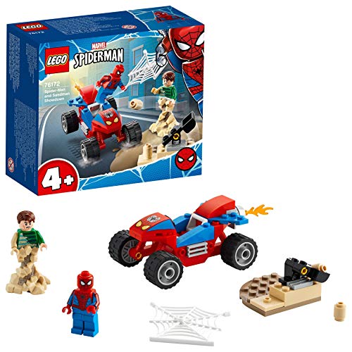 LEGO 76172 Spider-Man Batalla Final entre Spider-Man y Sandman, Set de Construcción con Coches de Carrera para Niños a Partir de 4 Años