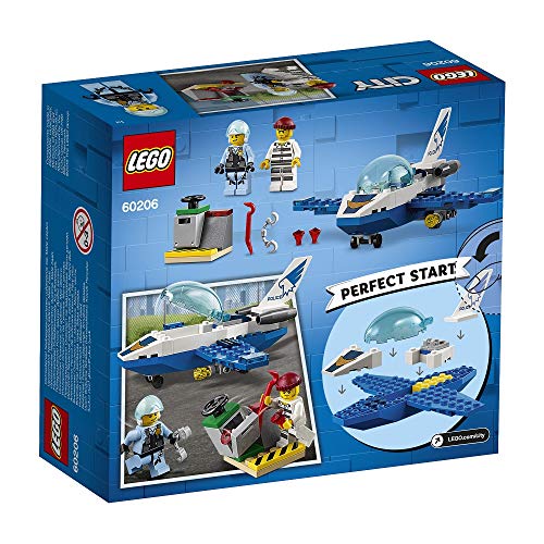 LEGO City Police - Policía Aérea: Jet Patrulla, Set de Construcción Creativo de Avión de Juguete para Recrear Aventuras (60206)