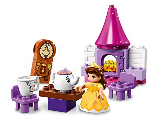 LEGO DUPLO Princesa - Fiesta de Té de Bella, Juguete de Construcción de la Bella y la Bestia con Chip y Din Don (10877)