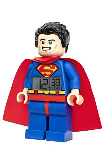 LEGO Superman Reloj Despertador, Azul, 9 Pulgadas